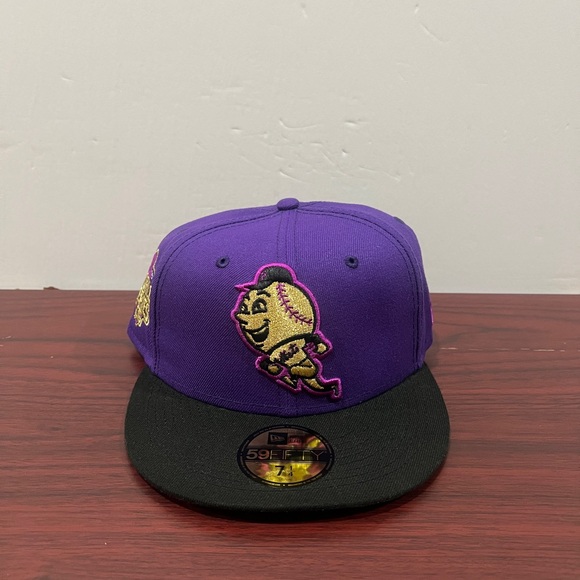 New Era, 59Fifty Fitted Hat, New York Mets, Purple & Black - Picture 15 of 15